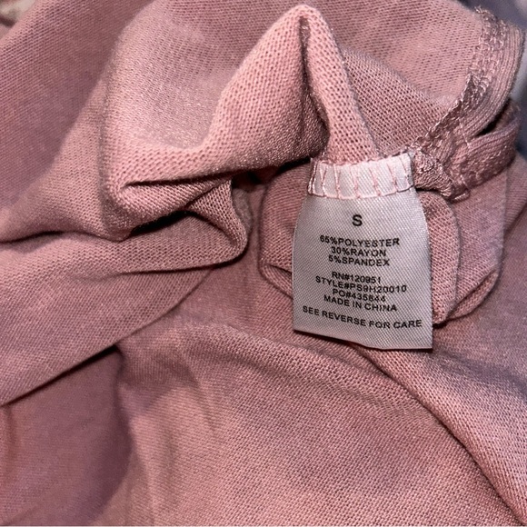 Women’s Small Mauve Pink Long Sleeve Pink Rose Vintage Ultra Soft Button Top - Picture 4 of 6